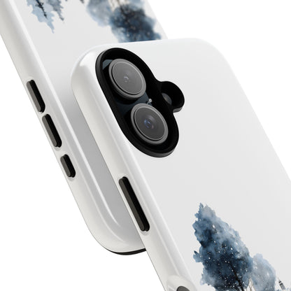 Nature-Inspired Tough Phone Case with Winter Cabin Design