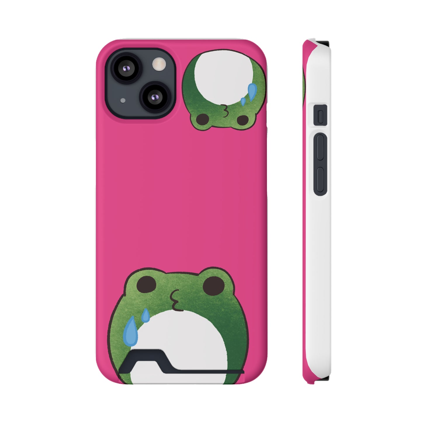 Phone Case With Card Holder frog for animal lovers