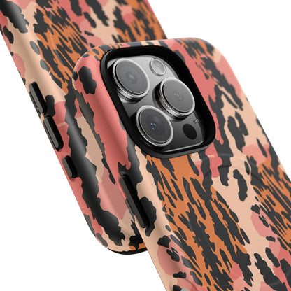 Leopard Print Tough Magnetic Phone Case — Slim Protective iPhone Cover