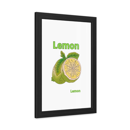 Lemon Framed Poster, Bright Home Decor, Kitchen Art, Gift for Citrus Lovers, Fresh Farmhouse Style