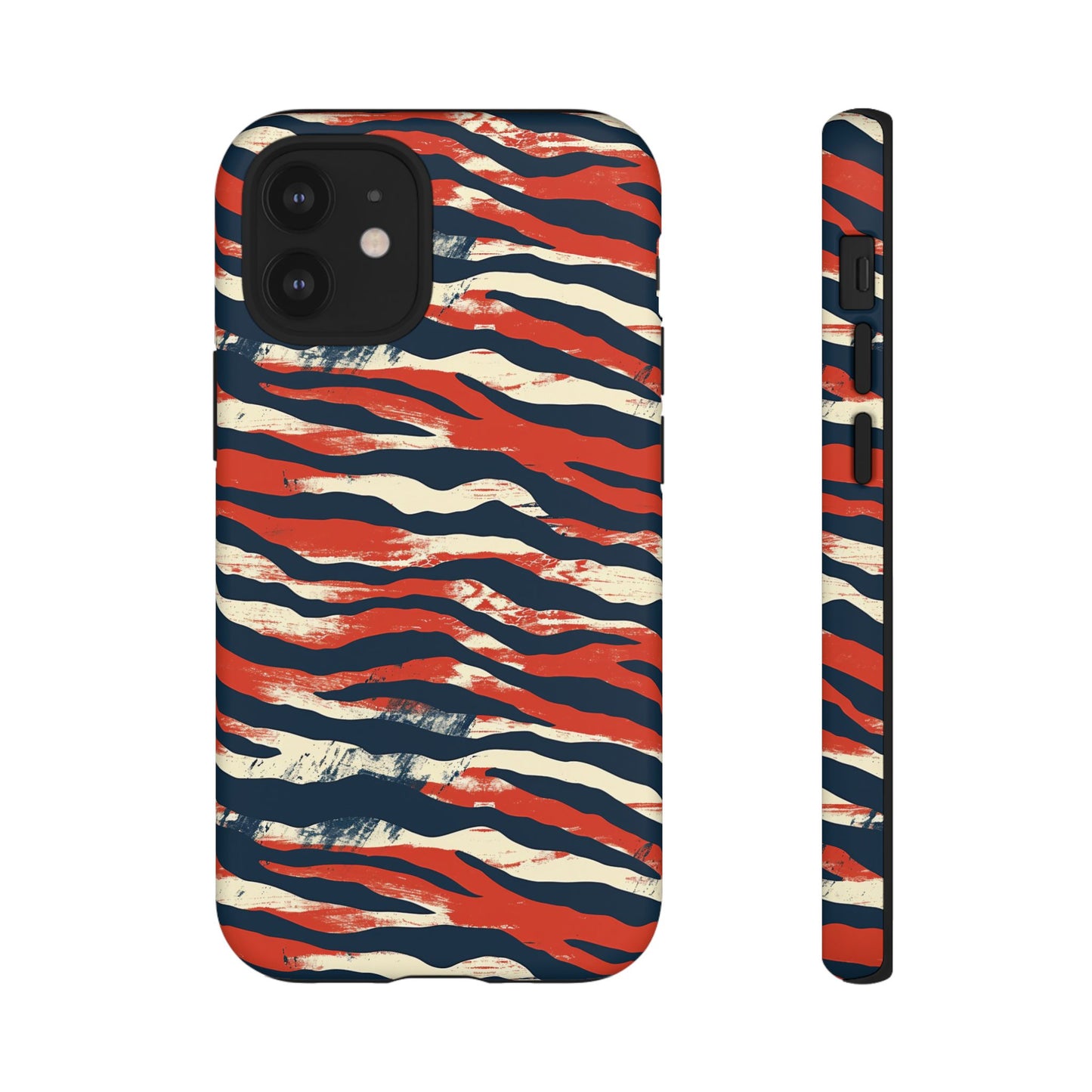 Patriotic Red White Blue Zebra Phone Case,Africa Pattern