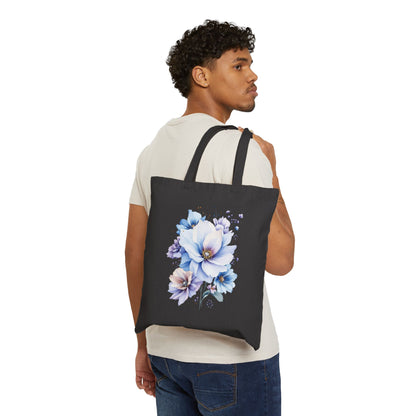Canvas Tote Bag — Watercolor Wildflower Bouquet Print