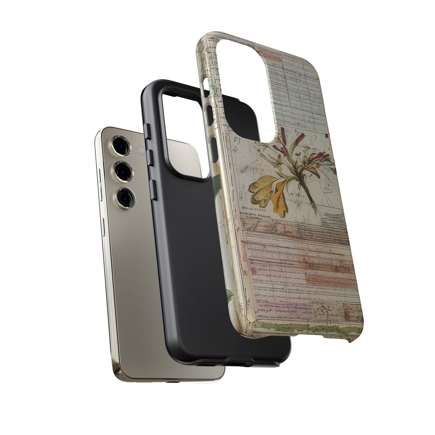 Vintage Botanical Tough Case — Floral Collage Phone Cover