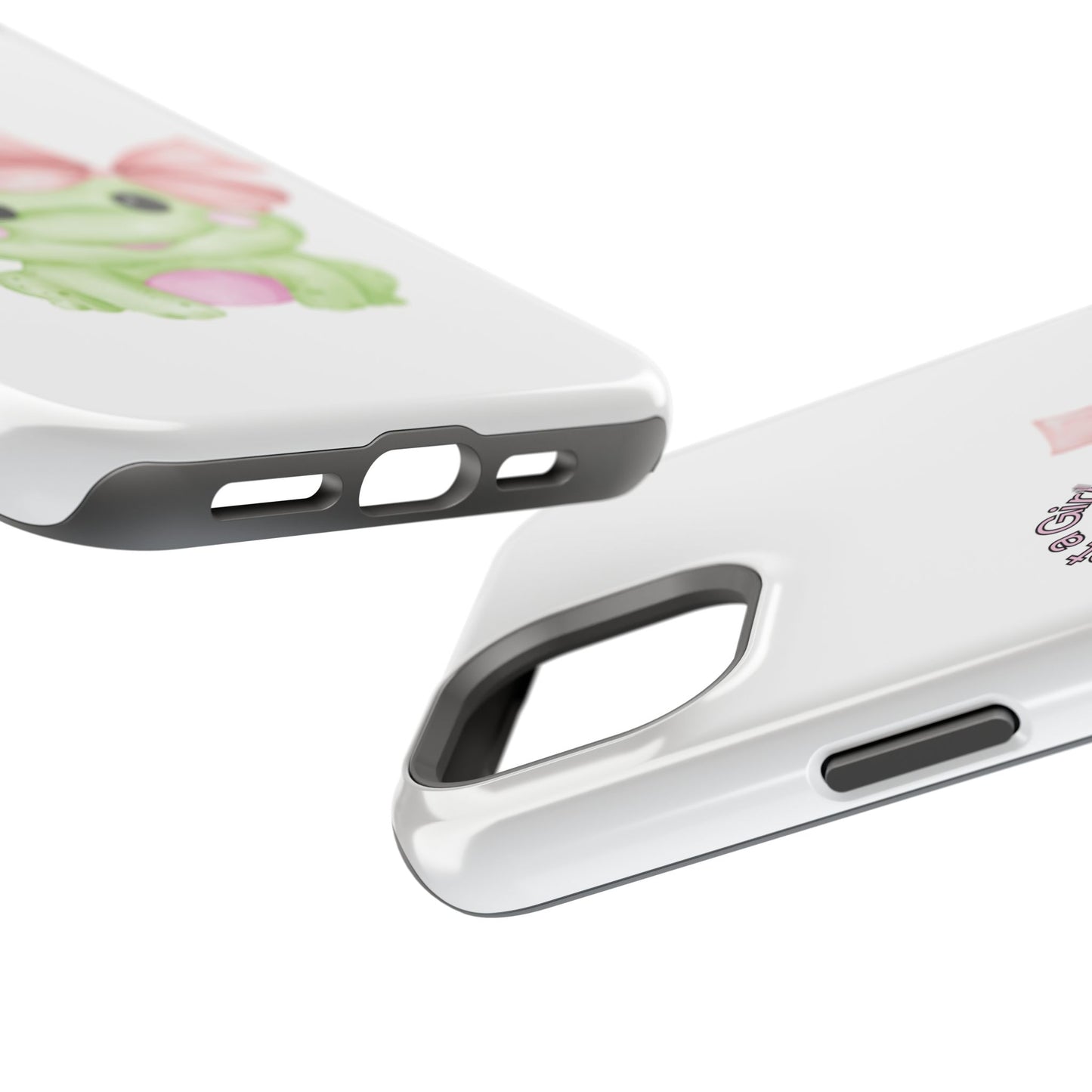 Cute Frog Phone Case, Impact-Resistant Phone Cover, Gift for Her, Fun Girl Accessories, Colorful Tech Protection