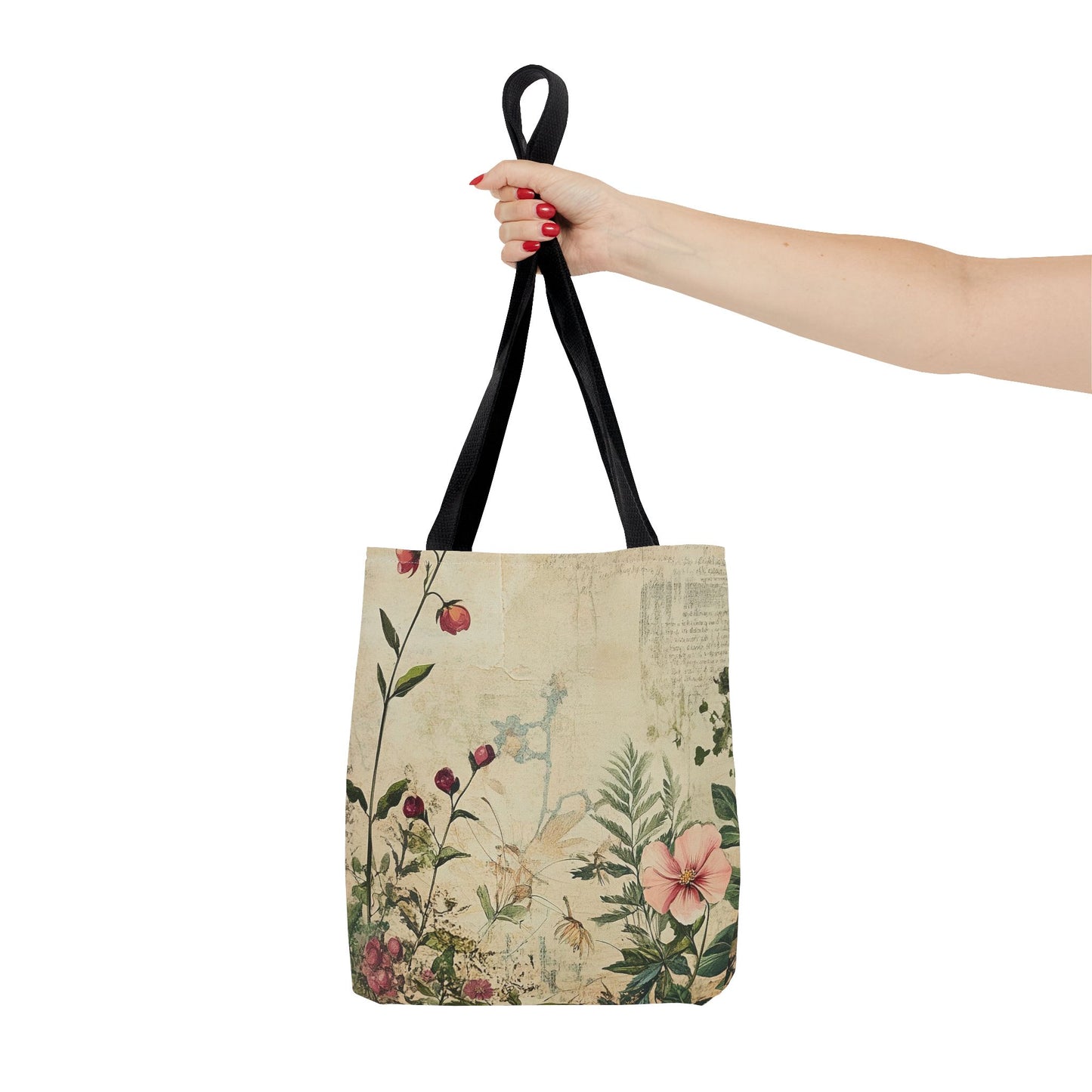 Vintage Floral Tote Bag — Botanical Garden Print AOP