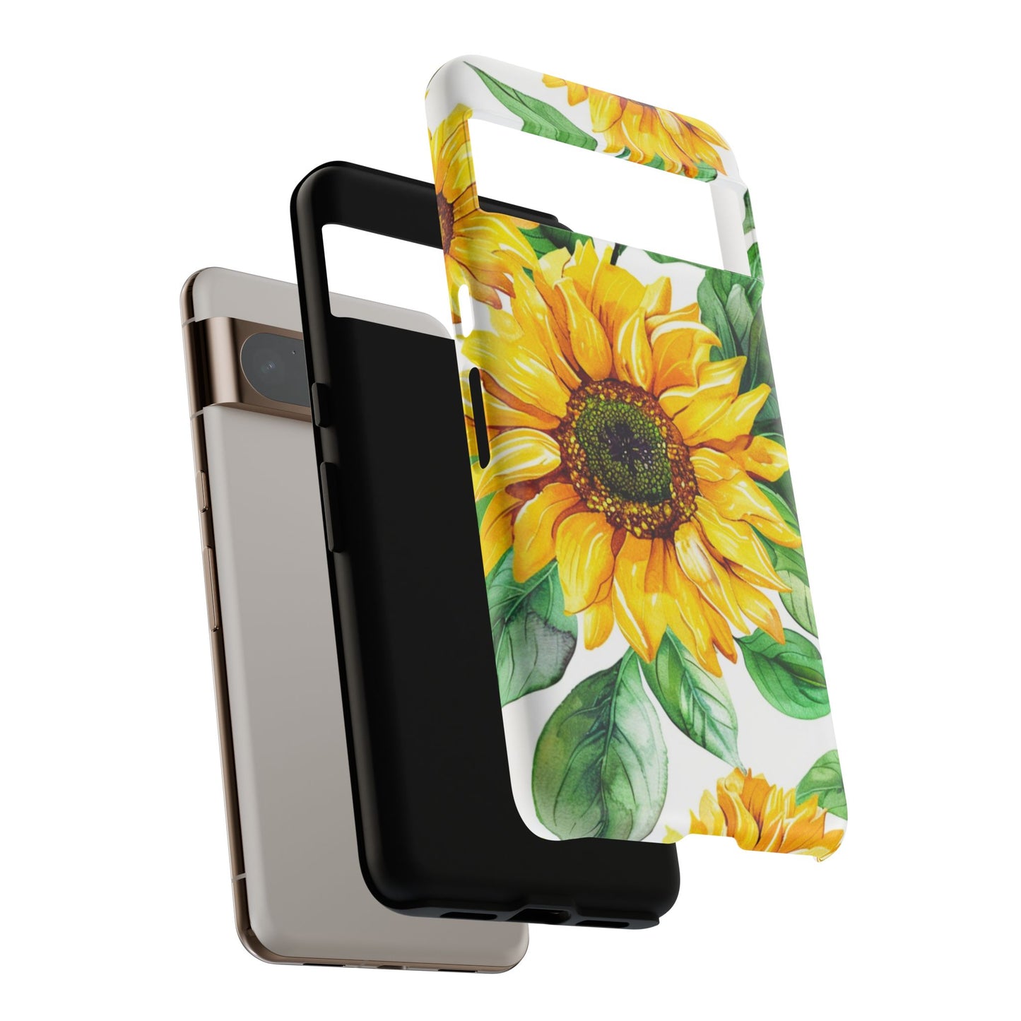 Sunflower Tough Phone Case — Bright Floral Protective Cover