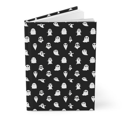 Whimsical Ghost-Themed Hardcover Journal for Spooky Writing, Halloween Notebook, Ghost Gifts, Creative Journal, Haunted Memoir