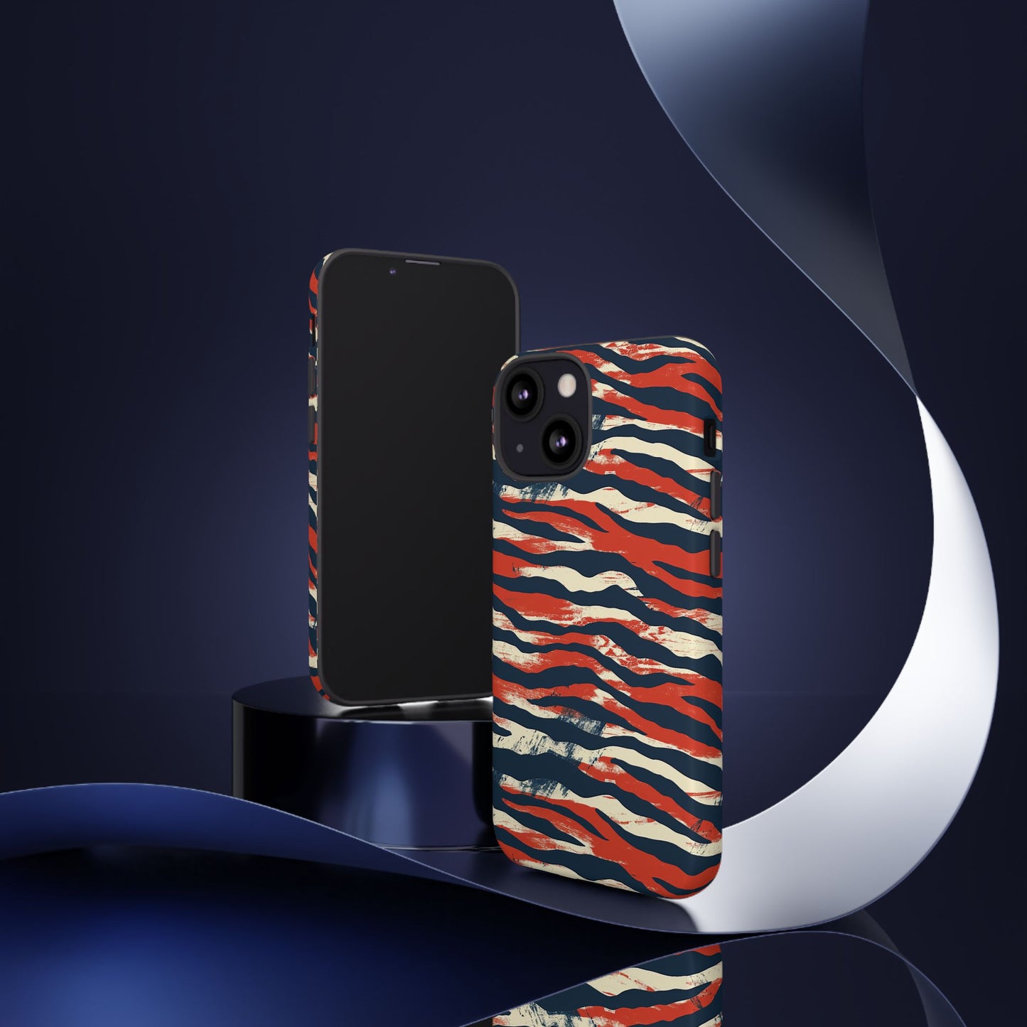 Patriotic Red White Blue Zebra Phone Case,Africa Pattern