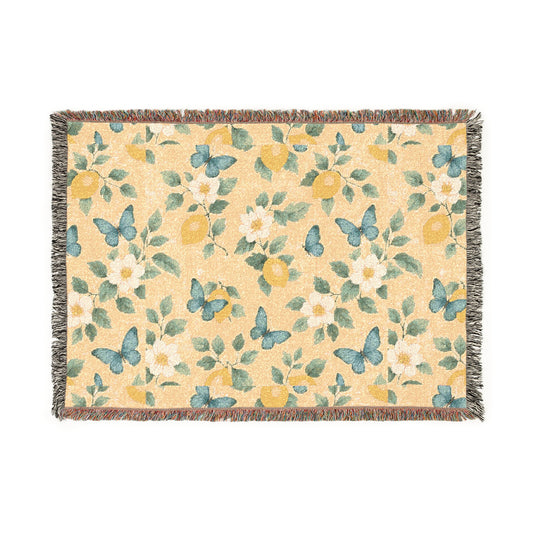 Charming Floral Woven Blanket - Cozy Throw for Home Decor, Perfect Gift for Birthdays, Housewarming, and Picnics