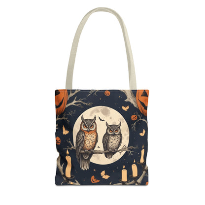 Halloween Owl Tote Bag | Spooky Owl Carryall for Fall | Perfect for Trick-or-Treating, Autumn Outings, Everyday Use, Gifts