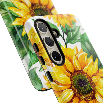 Sunflower Tough Phone Case — Bright Floral Protective Cover