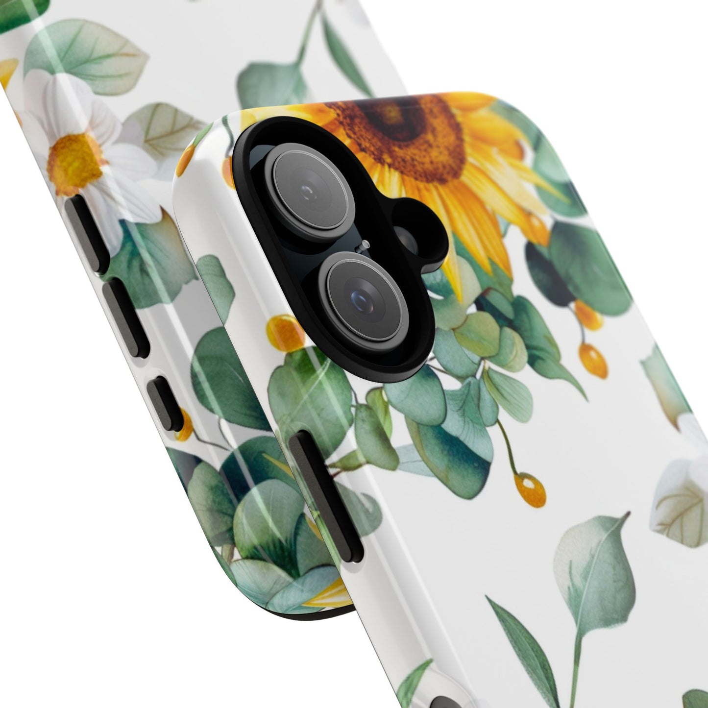 Sunflower & Eucalyptus Tough Phone Case — Protective Floral iPhone Case