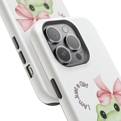 Cute Frog Phone Case, Impact-Resistant Phone Cover, Gift for Her, Fun Girl Accessories, Colorful Tech Protection