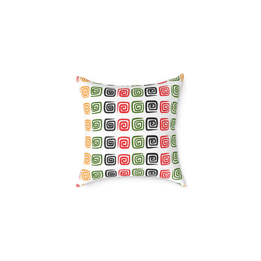 Colorful Spiral Pattern Throw Pillow | Decorative Cushion for Living Room, Cozy Home Decor, Unique Housewarming Gift, Modern Pillow