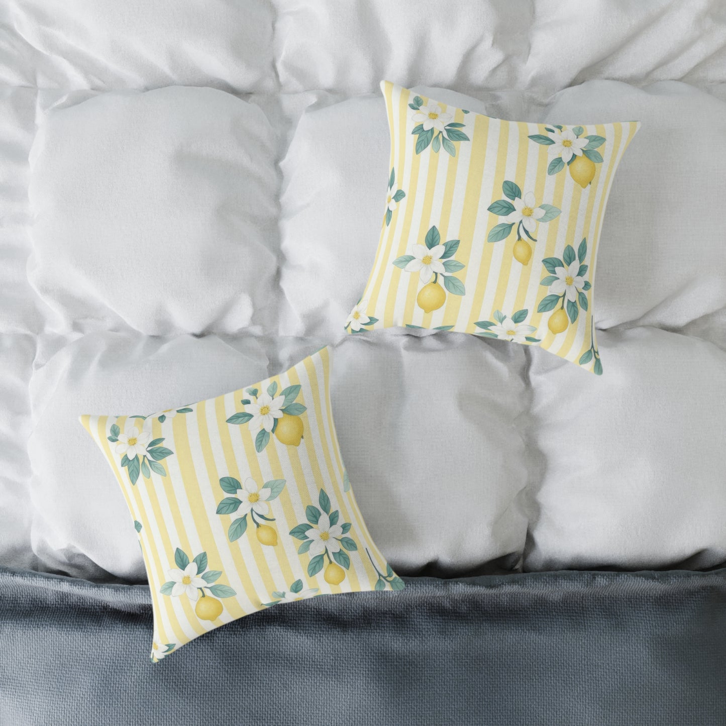 Square Poly Canvas Pillow lemon lovers