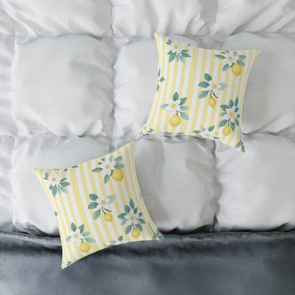 Square Poly Canvas Pillow lemon lovers