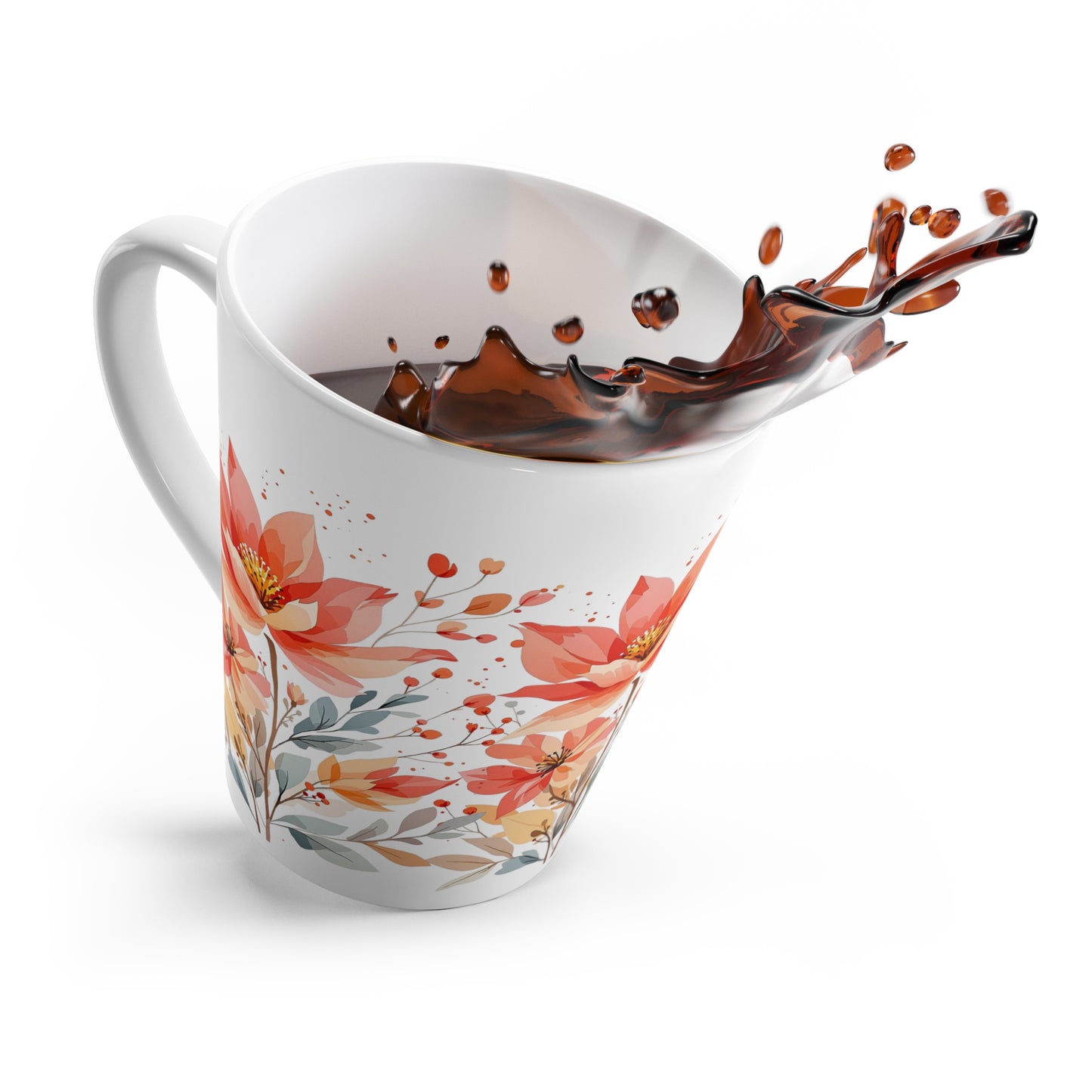 Latte Mug,Floral Pattern ,A perfect Gif For Her.