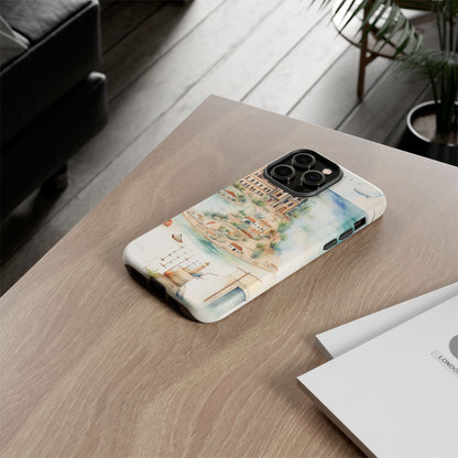 Hard Phone Case — Watercolor Fantasy Map Castle Design