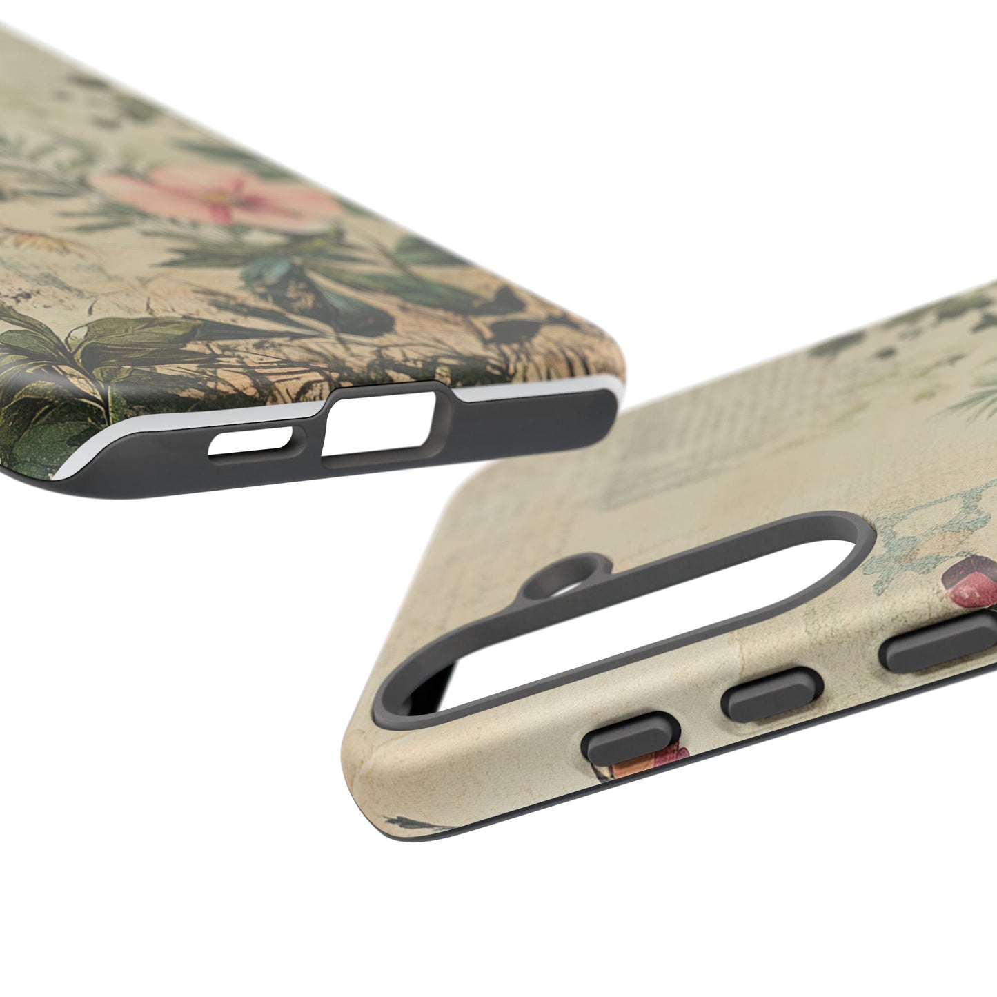 Floral Vintage Tough Case – Botanical Protective Phone Cover,Plants Lovers