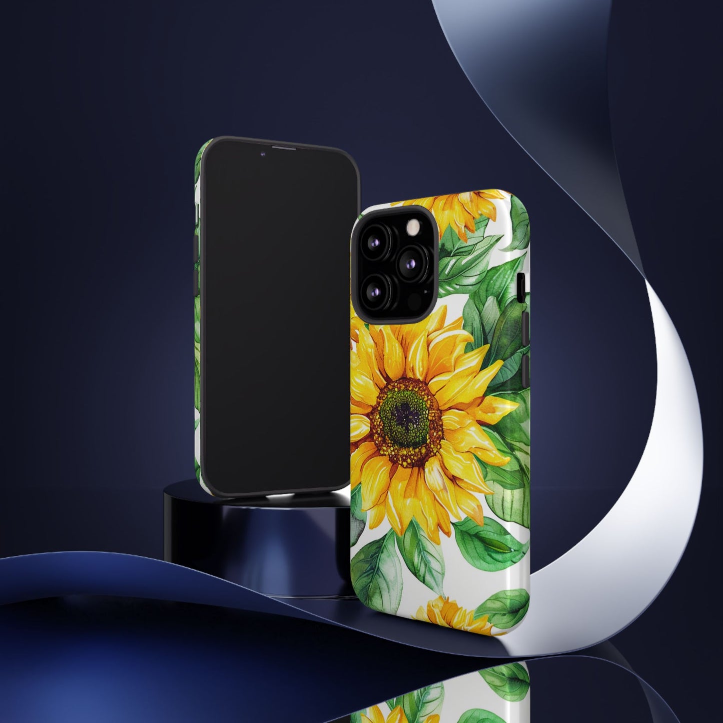Sunflower Tough Phone Case — Bright Floral Protective Cover
