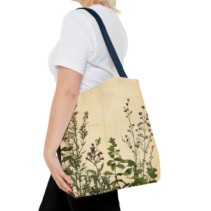 Vintage Floral Tote Bag — Botanical Garden Print AOP