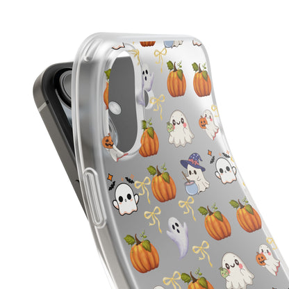 Cute Halloween Flexi Cases | Ghosts & Pumpkins Phone Cover, Spooky Gifts, Fall Decor, Horror Lovers, October Celebration
