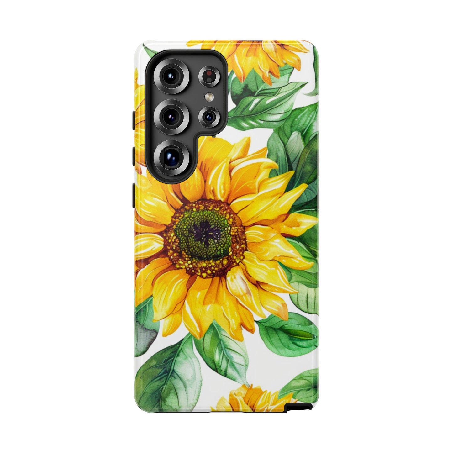 Sunflower Tough Phone Case — Bright Floral Protective Cover
