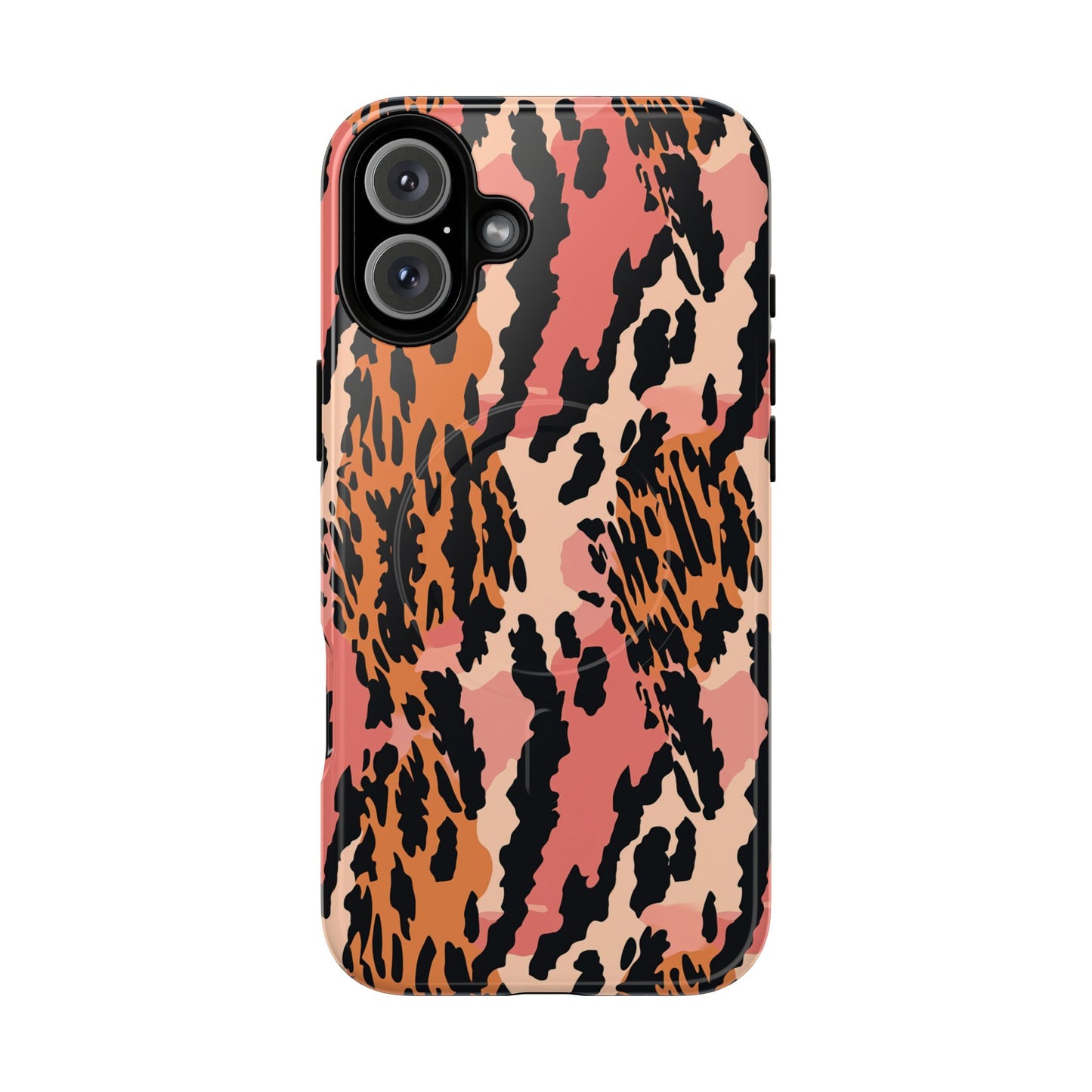 Leopard Print Tough Magnetic Phone Case — Slim Protective iPhone Cover
