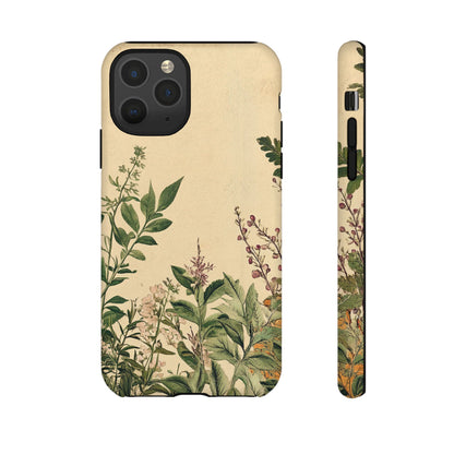 Floral Vintage Tough Case – Botanical Protective Phone Cover,Plants Lovers