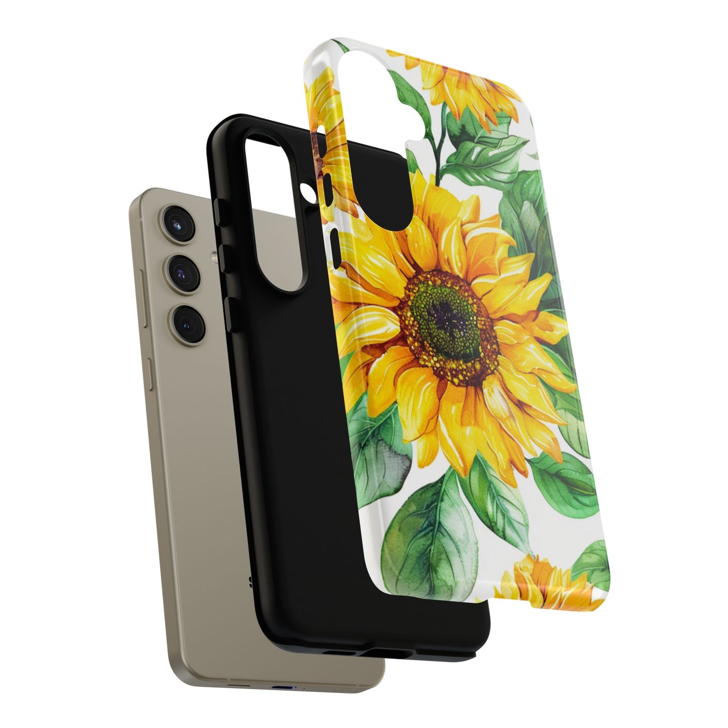 Sunflower Tough Phone Case — Bright Floral Protective Cover
