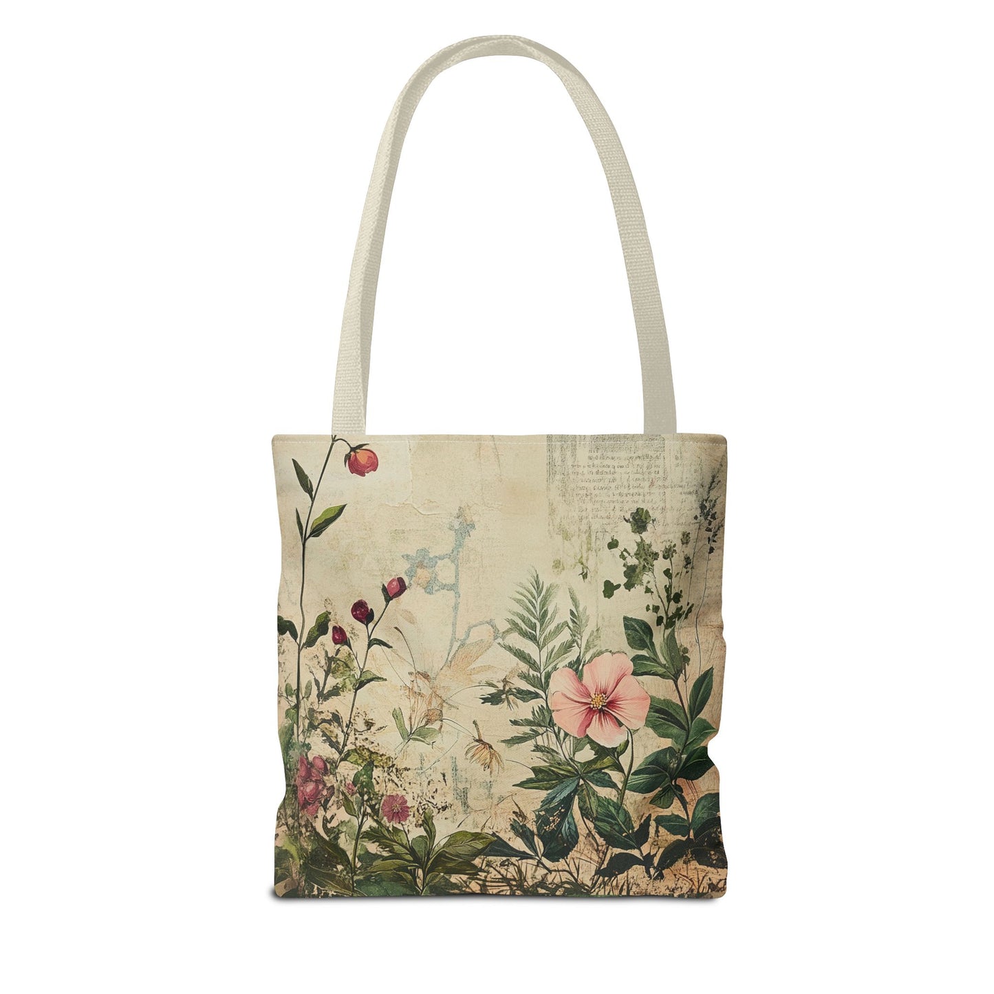 Vintage Floral Tote Bag — Botanical Garden Print AOP