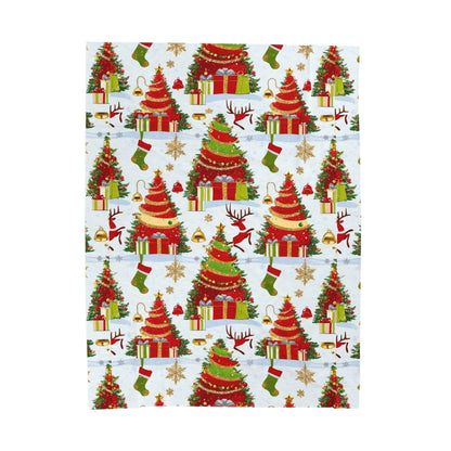 Cozy Christmas Plush Blanket | Soft Holiday Throw, Winter Decor, Seasonal Comfort, Perfect Gift, Winter Wonderland