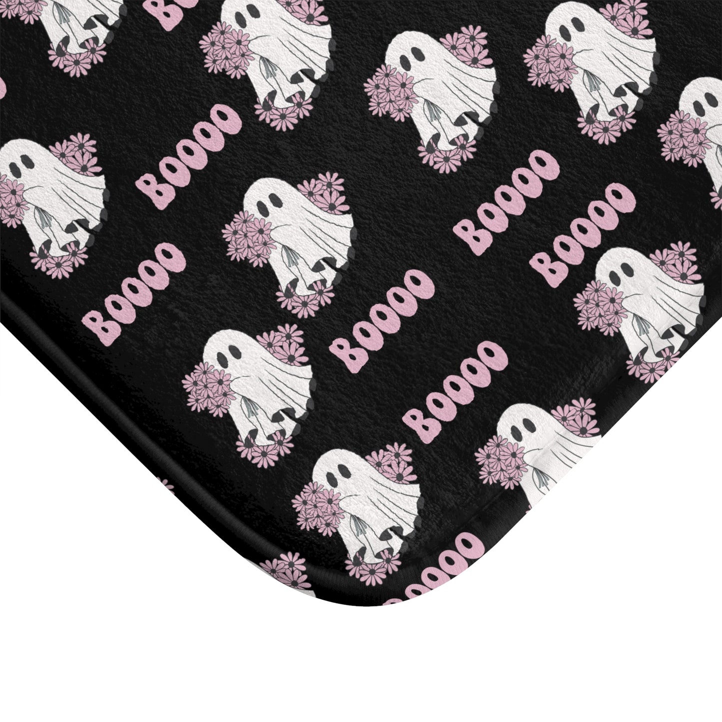 Spooky Ghost Bath Mat, Halloween Decor, Cute Bathroom Accessory, Boo-themed Bath Rug, Fun Ghosty Home Decor