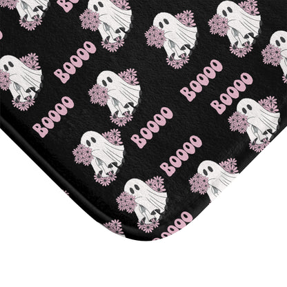 Spooky Ghost Bath Mat, Halloween Decor, Cute Bathroom Accessory, Boo-themed Bath Rug, Fun Ghosty Home Decor