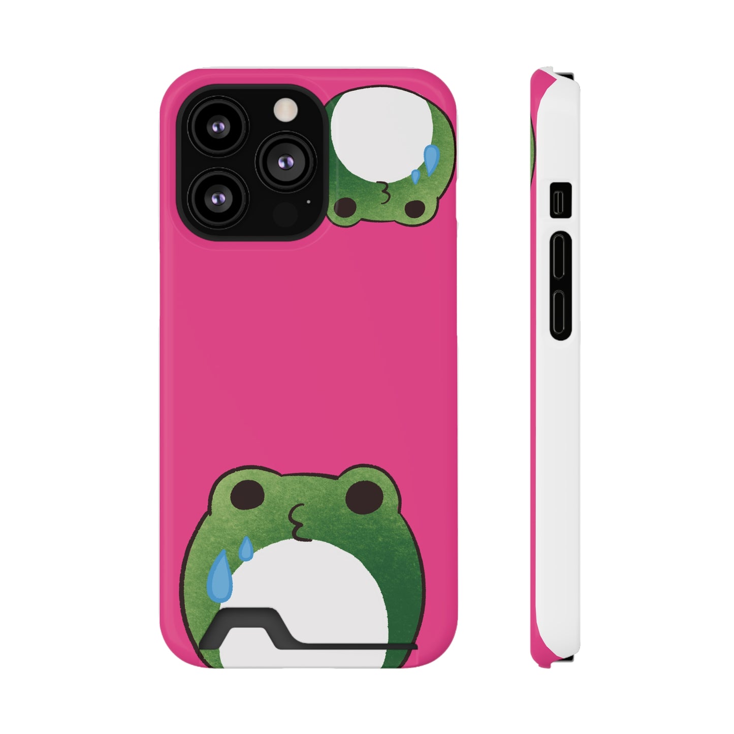 Phone Case With Card Holder frog for animal lovers