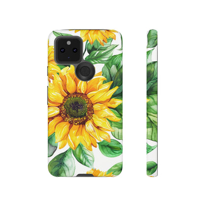 Sunflower Tough Phone Case — Bright Floral Protective Cover