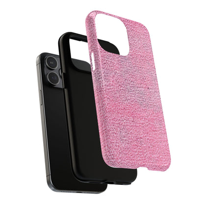 Pink Textured Tough Magnetic Phone Case — Durable Magnetic Snap-On iPhone Cover