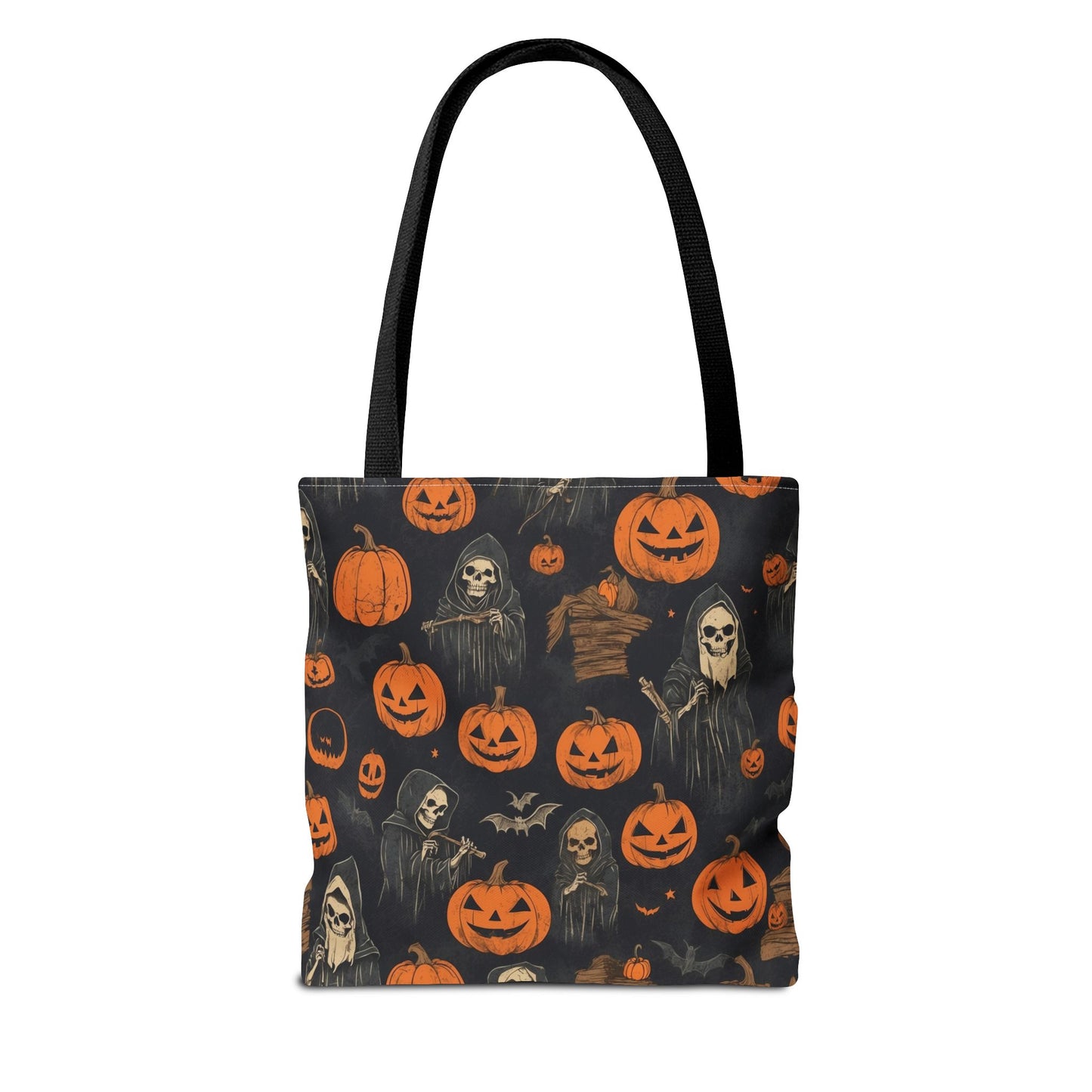 Halloween Pumpkin Tote Bag, Spooky Seasonal Eco-Friendly Bag, Trick or Treat Tote, Fall Accessory, Gifting for Halloween Lovers