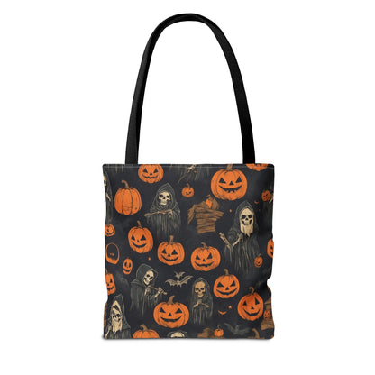 Halloween Pumpkin Tote Bag, Spooky Seasonal Eco-Friendly Bag, Trick or Treat Tote, Fall Accessory, Gifting for Halloween Lovers