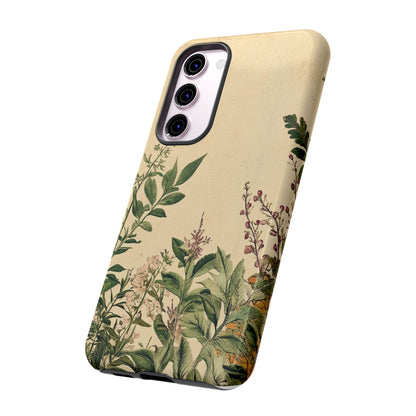 Floral Vintage Tough Case – Botanical Protective Phone Cover,Plants Lovers