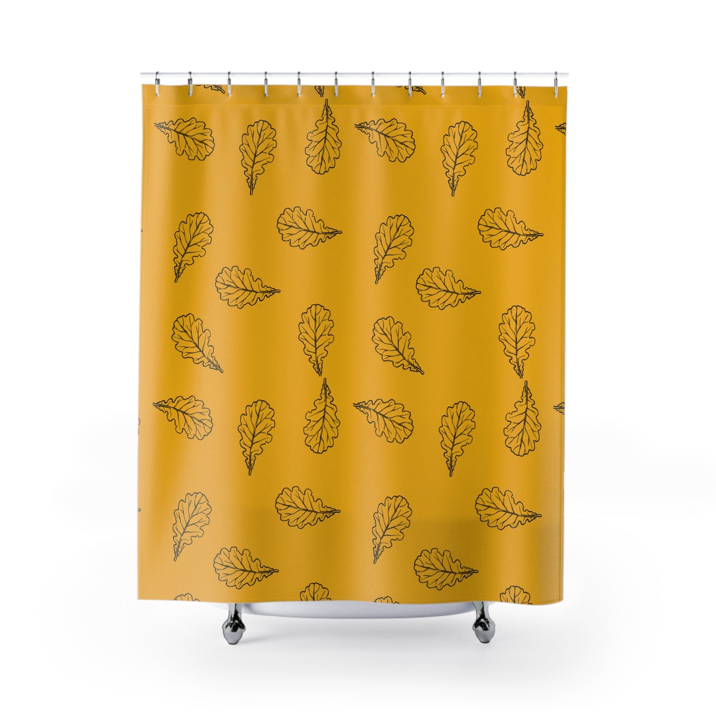 Boho Leaf Shower Curtain, Rustic Bathroom Decor, Autumn Vibes, Home Accessory, Eco-Friendly Shower Curtain
