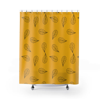 Boho Leaf Shower Curtain, Rustic Bathroom Decor, Autumn Vibes, Home Accessory, Eco-Friendly Shower Curtain