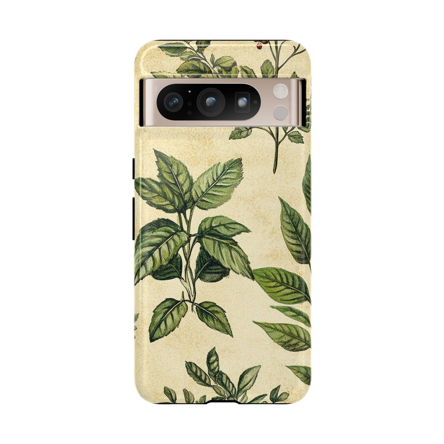 Botanical Leaves Tough Phone Case — Vintage Green Plant Print