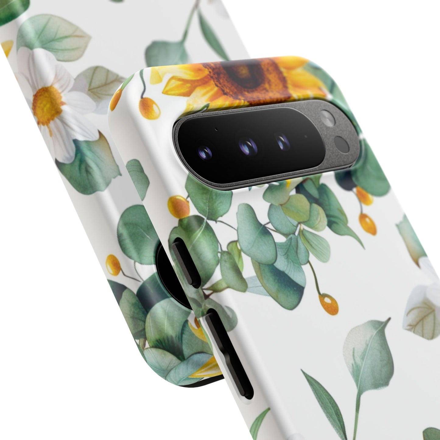 Sunflower & Eucalyptus Tough Phone Case — Protective Floral iPhone Case