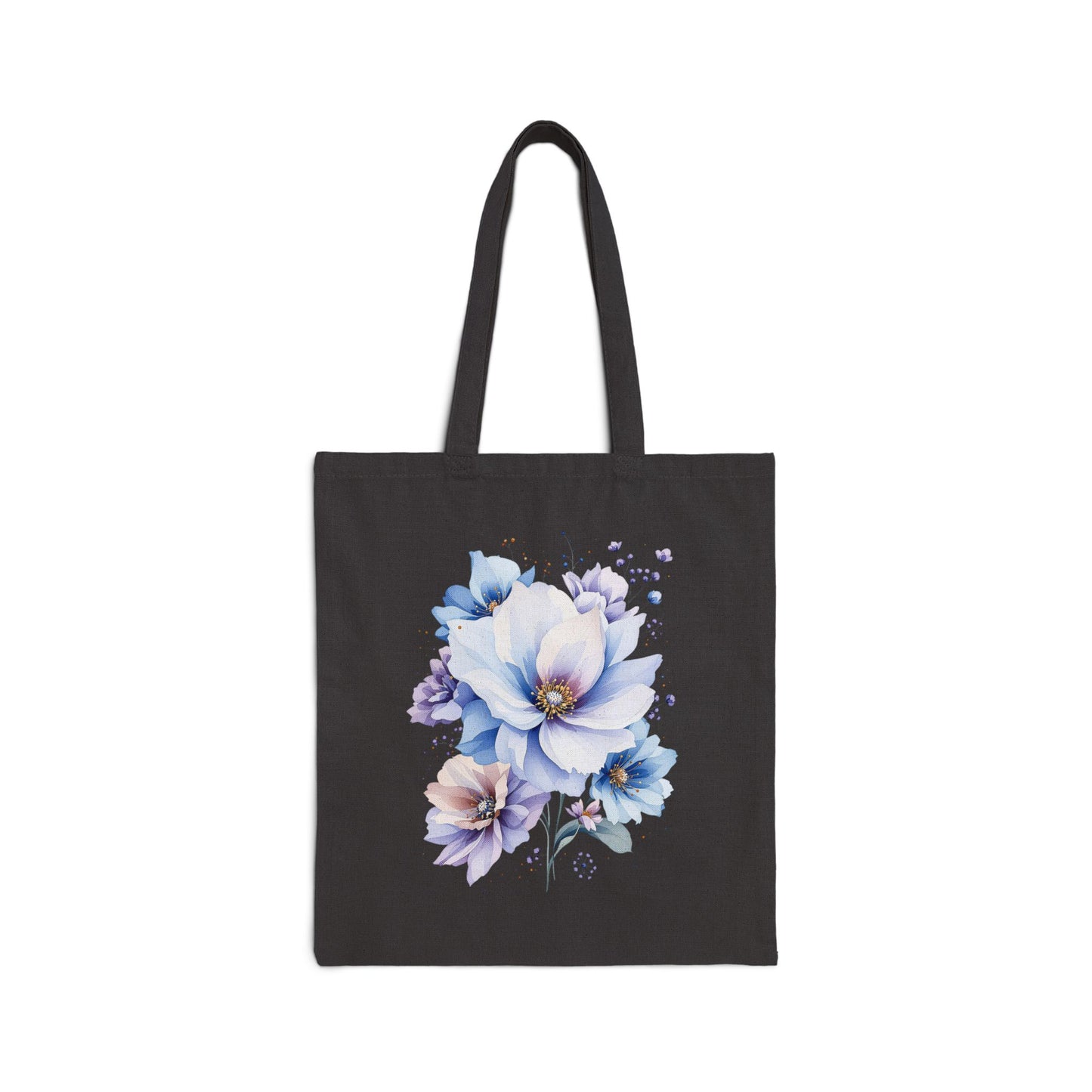 Canvas Tote Bag — Watercolor Wildflower Bouquet Print
