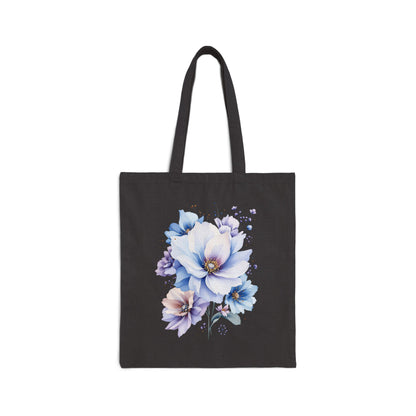 Canvas Tote Bag — Watercolor Wildflower Bouquet Print