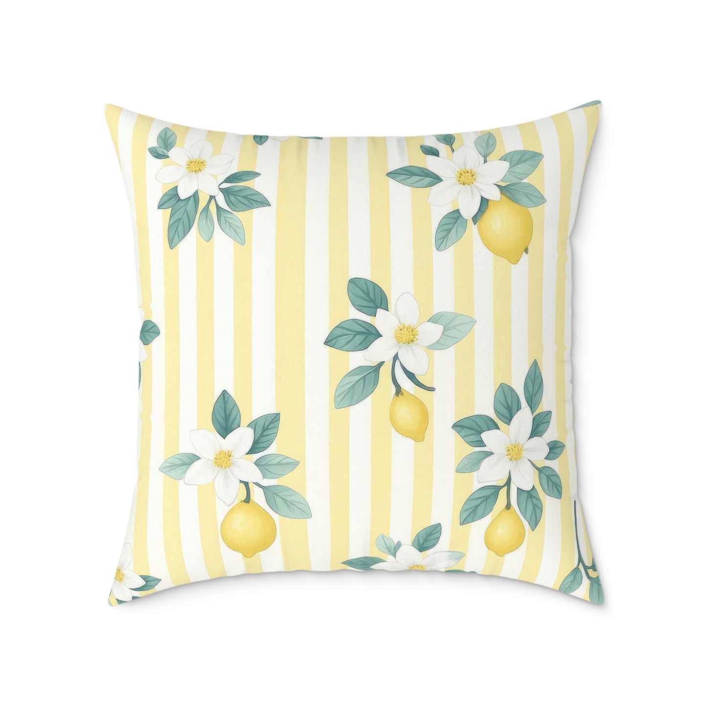 Square Poly Canvas Pillow lemon lovers