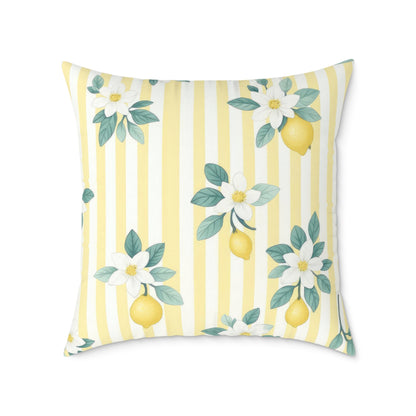 Square Poly Canvas Pillow lemon lovers