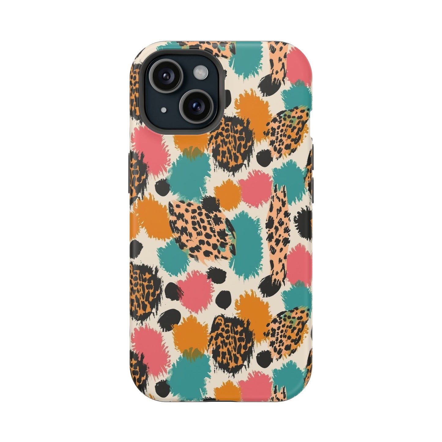 Leopard Splash Magnetic Impact Phone Case — Colorful Abstract Animal Print