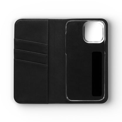Sunflower & Lemon Flip Phone Case – Floral Wallet Flip Case with Card Slots